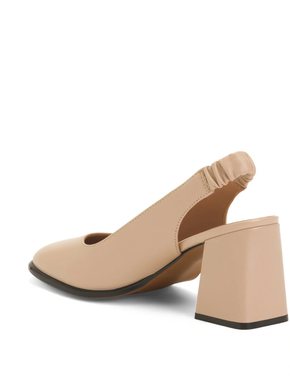 Paolo Nude Nappa leather giana slingback heels NWT